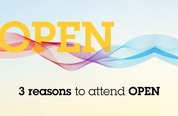 OPEN logo wave banner