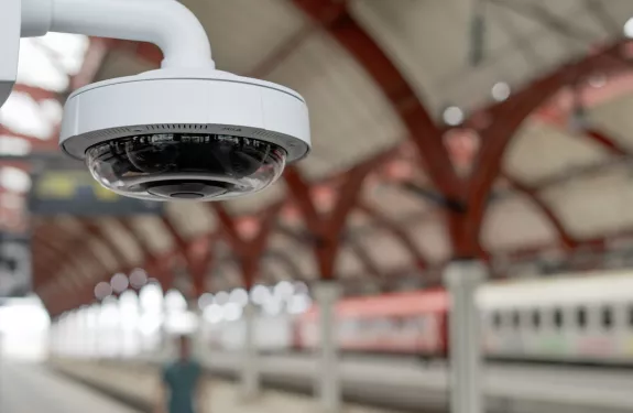 AXIS P3735-PLE at a train station platform