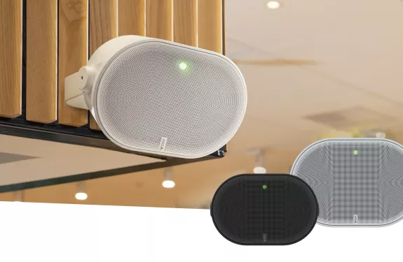 New smart cabinet speakers for voice messages and background music