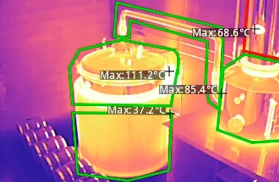 Thermometric detection area hazardous