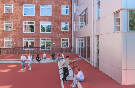 Kids in a school yard