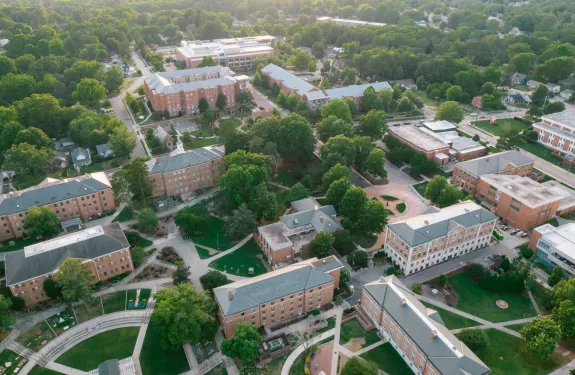 Aerial view of campus