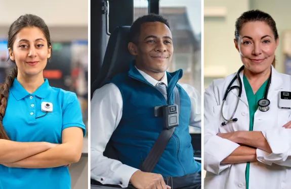 Body worn cameras in different use cases.