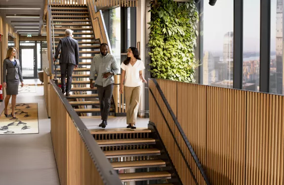 Office stairs in a commercial building