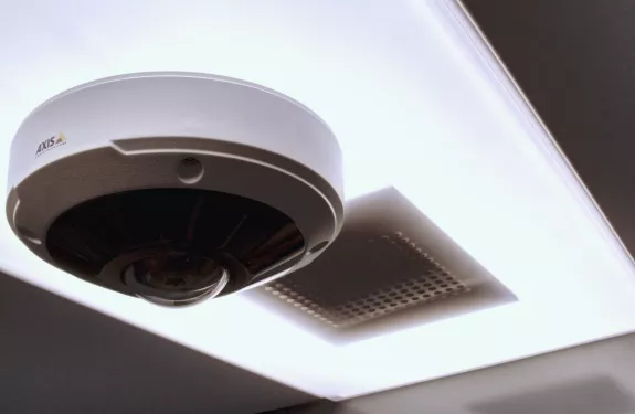 Axis camera installed on train