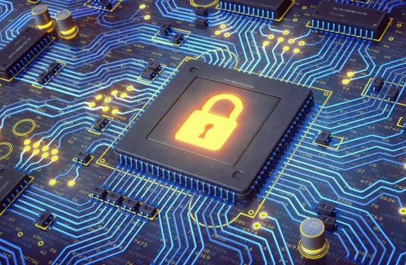 cybersecurity communication padlock