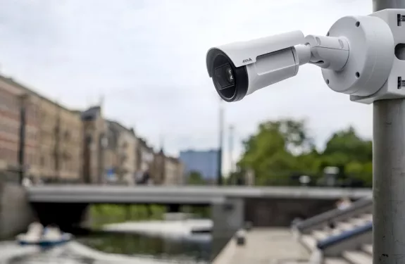 AXIS P1485-LE overseeing a canal