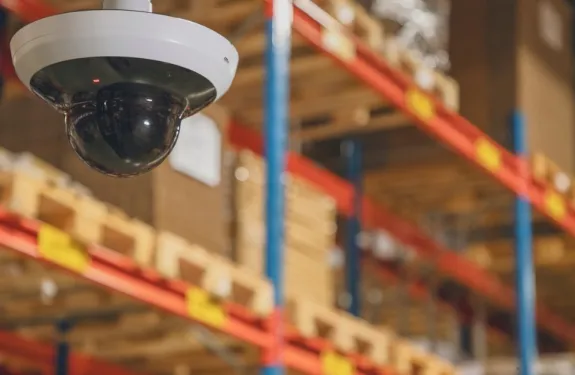 Axis camera installed in warehouse