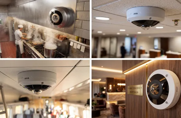 AI-powered fisheye cameras offer 360° view and high-quality image resolution 24/7 