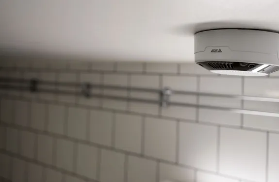 Air quality sensor installed at restroom