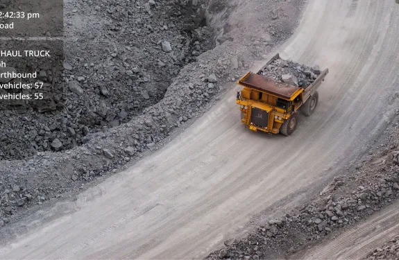 Mining analytics overlay in a mine
