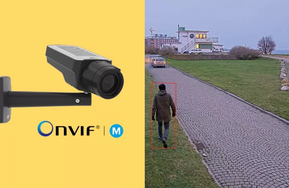 Axis products conform to ONVIF Profile M for easier integration of metadata
