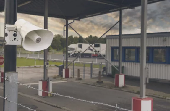Border control with audio