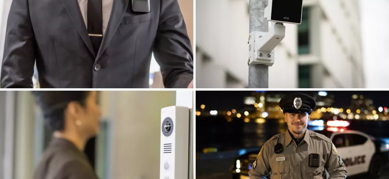 Axis launches new products and solutions at GSX 2023, including the AXIS W110 Body Worn Camera, AXIS D2210-VE Security Radar, AXIS I8116-E Network Video Intercom, and AXIS W400 Body Worn Activation Kit
