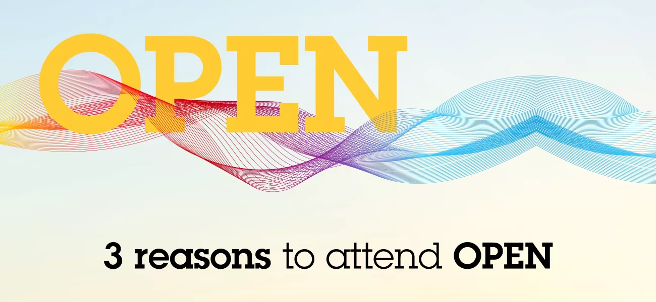 OPEN logo wave banner