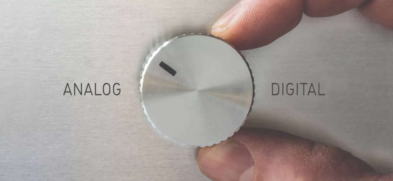 Analog and digital button