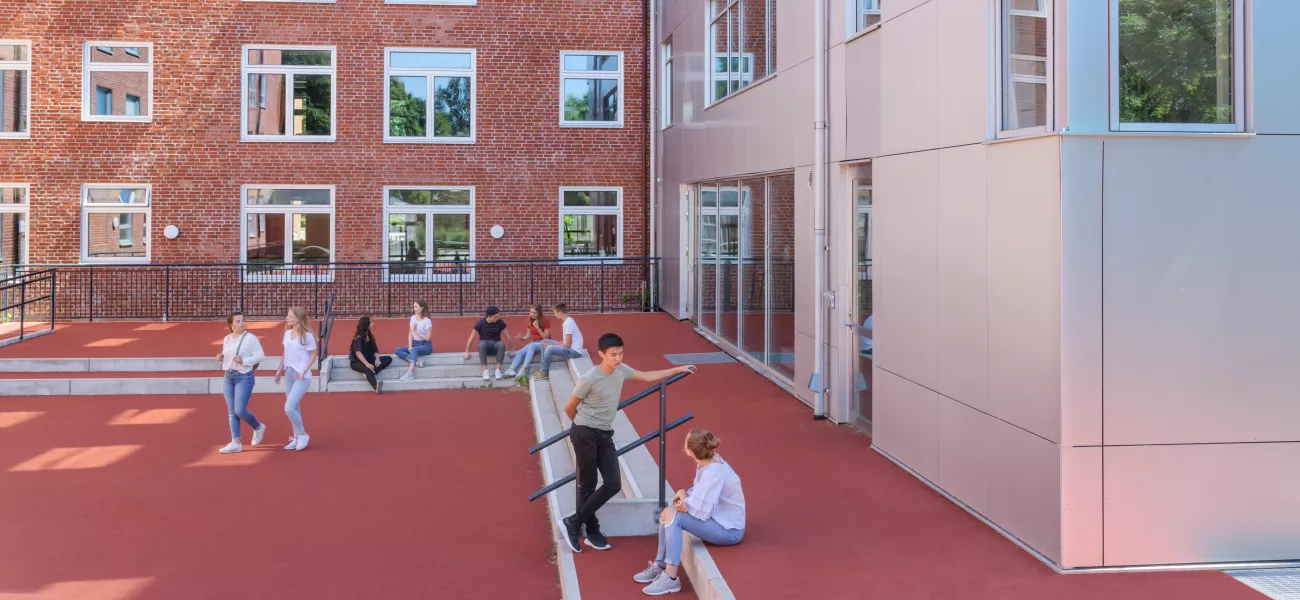 Kids in a school yard