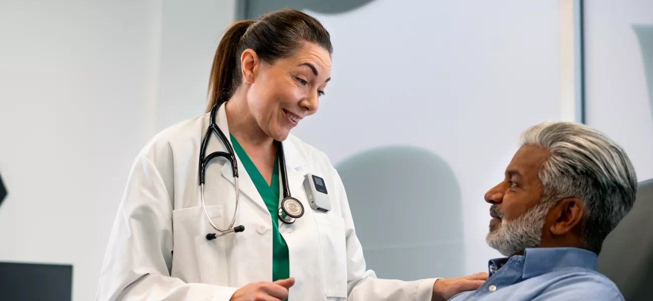 Doctor patient man and woman