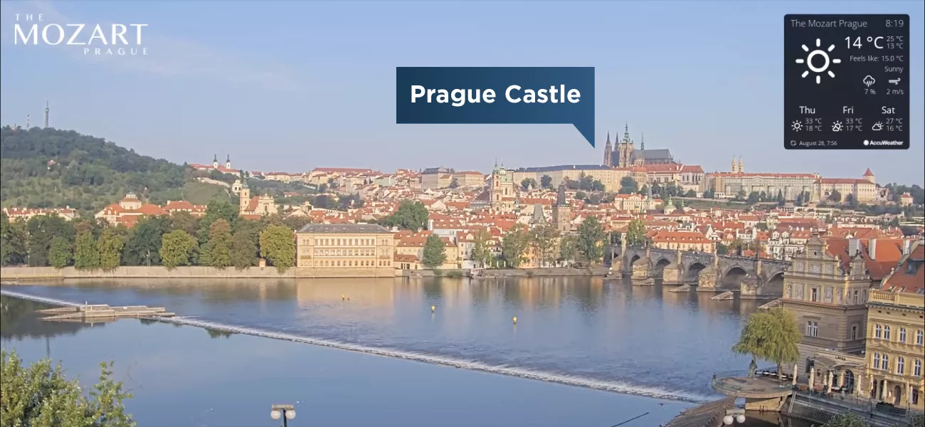 View of Prague, from stream from IP camera