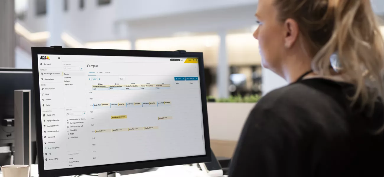 AXIS Audio Manager Pro simplifies scheduling