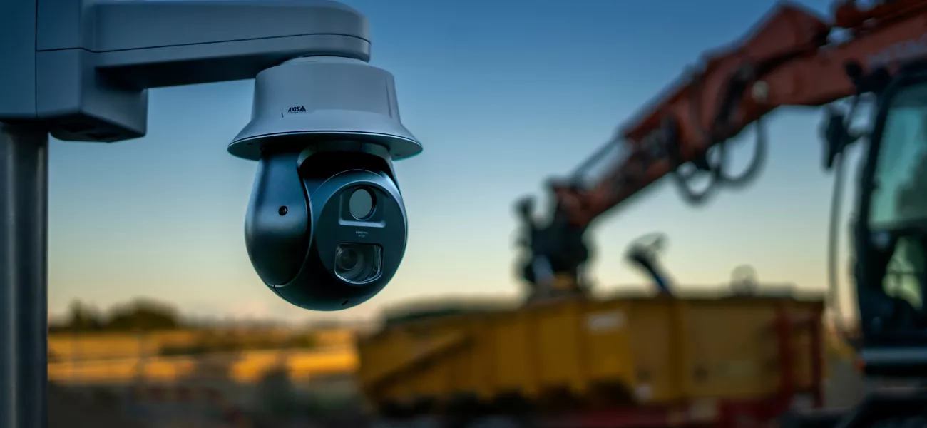 AXIS Q6411-LE Bispectral PTZ Camera sur un chantier de construction