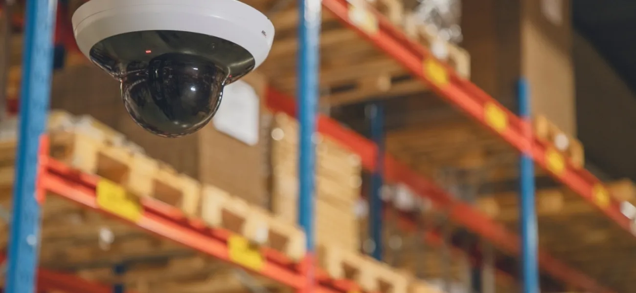 Axis camera installed in warehouse