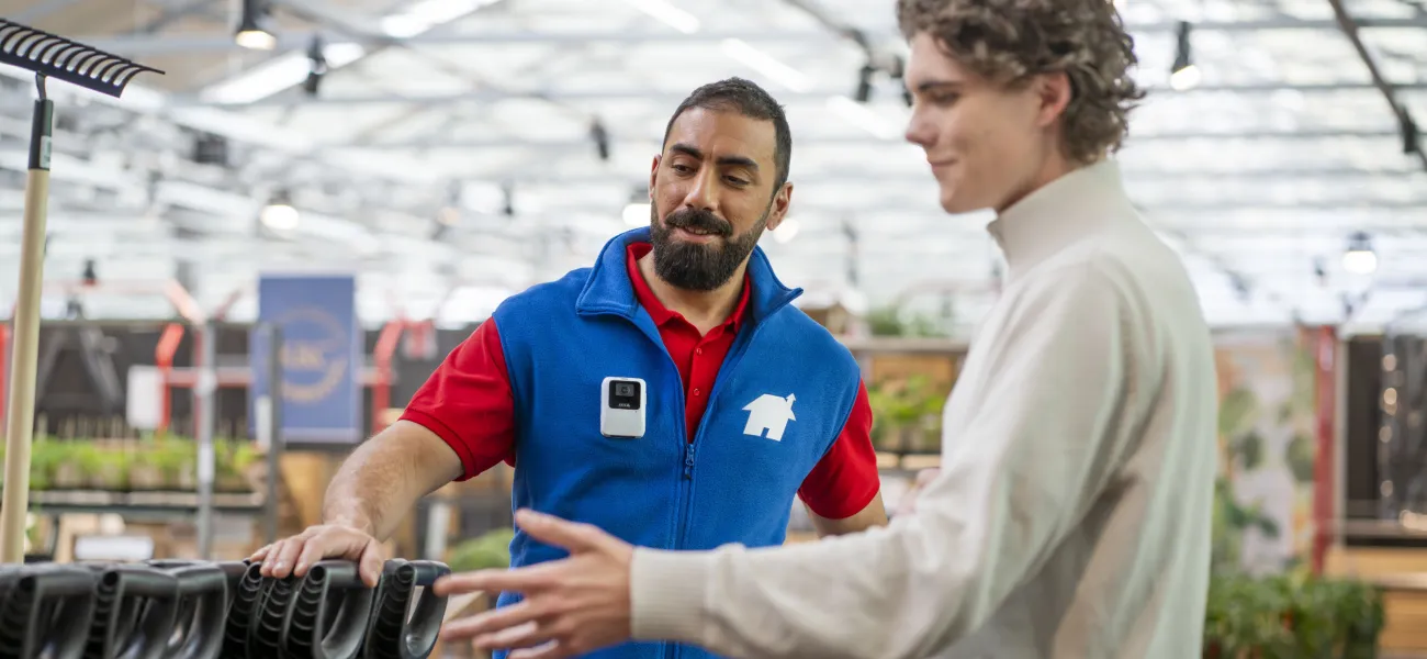Retail personal wearing a body worn camera
