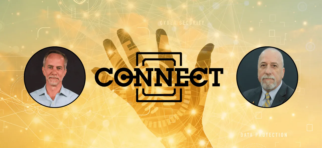 Connect podcast logo and headshots of host, James Marcella, and guest, Scott Dunn