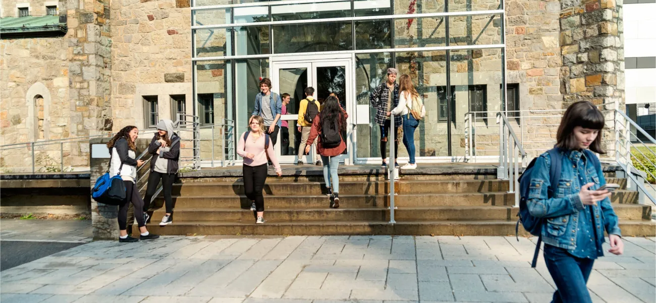 A school setting using a fail-safe system