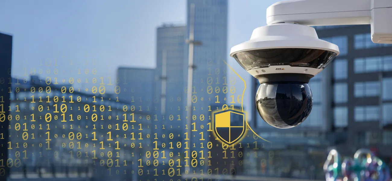 Video surveillance camera with a cybersecurity overlay