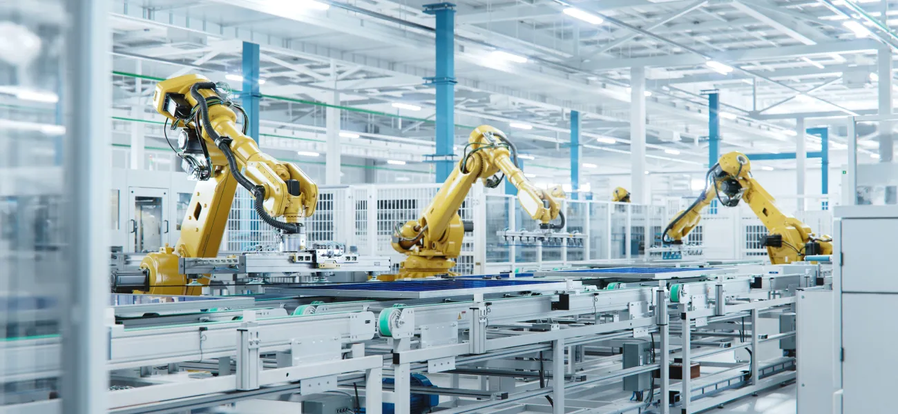 Camera monitoring manufacturing environment