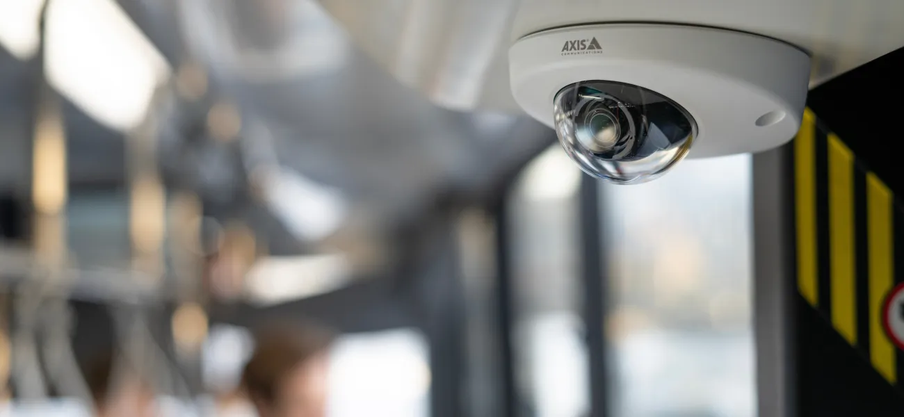 AXIS M3945-R Dome Camera onboard a bus
