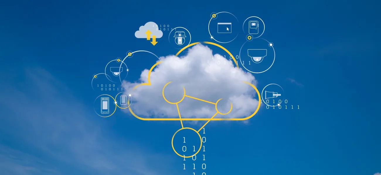 Cloud, with overlay visualizing Axis Cloud Connect