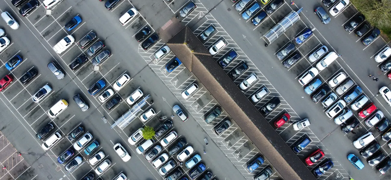 Ariel view of car park