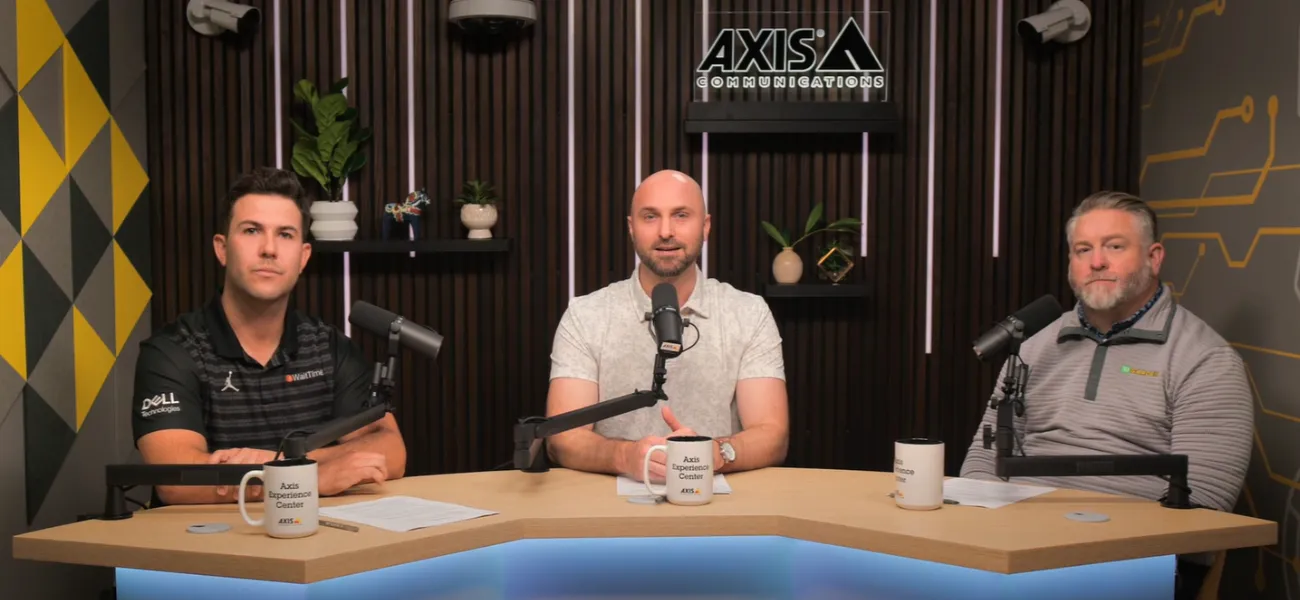 Host and guests of Secure Insights Podcast stare at the camera.