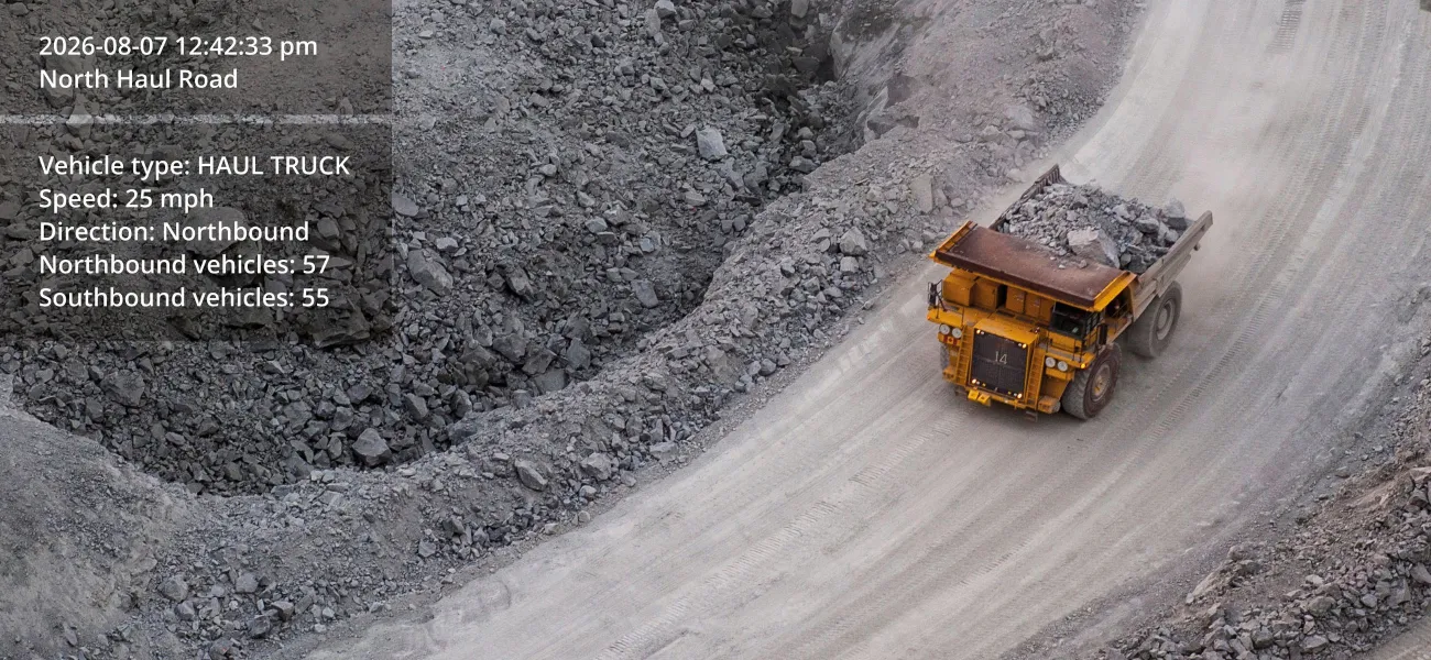 Mining analytics overlay in a mine