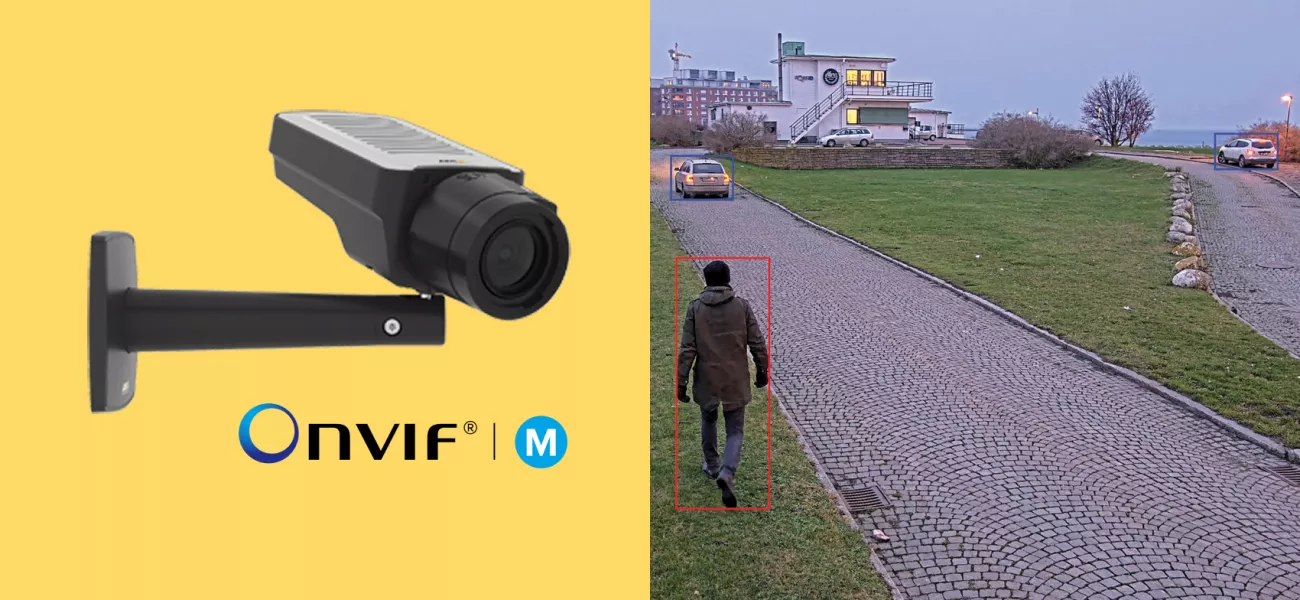 Axis products conform to ONVIF Profile M for easier integration of metadata