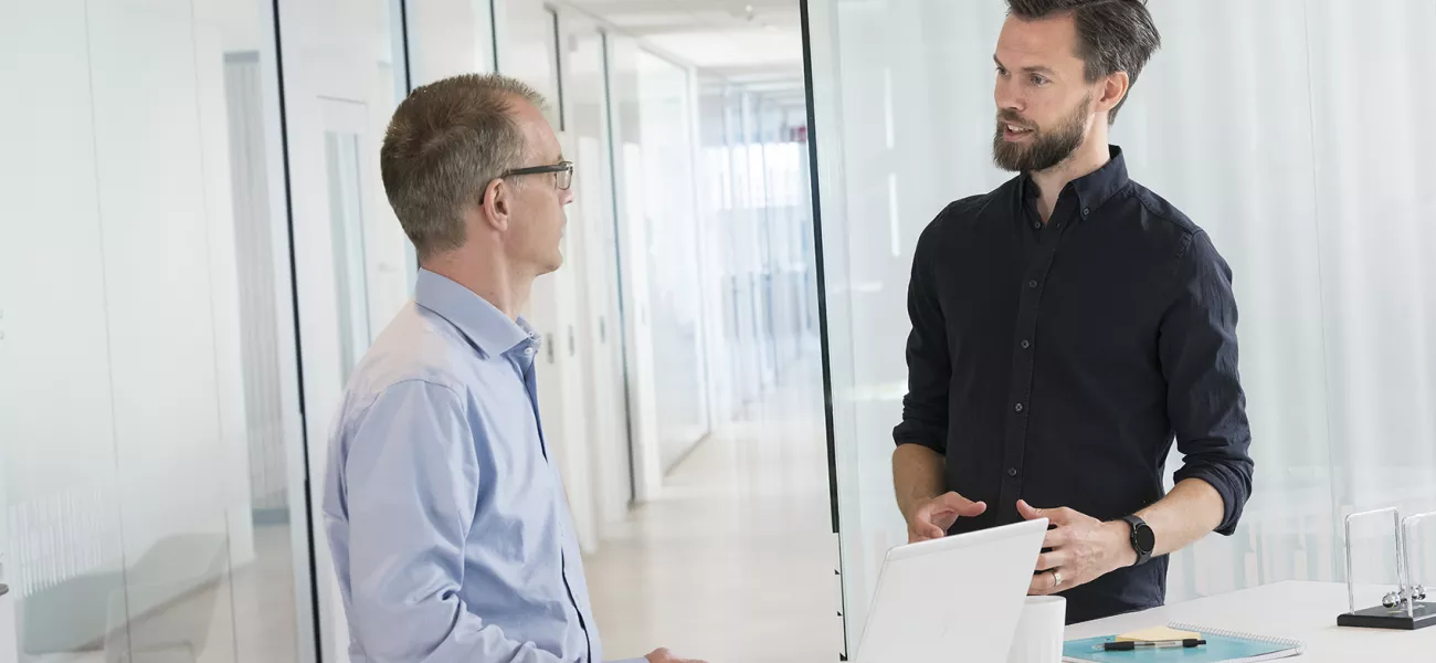 Stefan Lundberg and Sebastian Hultqvist talking