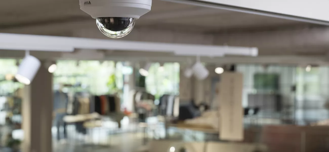 M3085 in ceiling overlooking storee