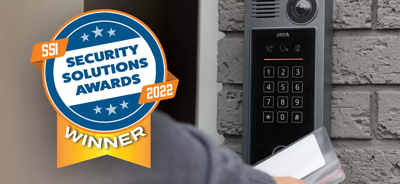 The access control component of this solution was recognized as a winner for the 2022 Security Solutions Awards sponsored by Security Sales & Integration