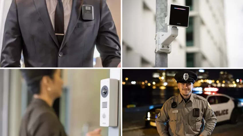 Axis launches new products and solutions at GSX 2023, including the AXIS W110 Body Worn Camera, AXIS D2210-VE Security Radar, AXIS I8116-E Network Video Intercom, and AXIS W400 Body Worn Activation Kit