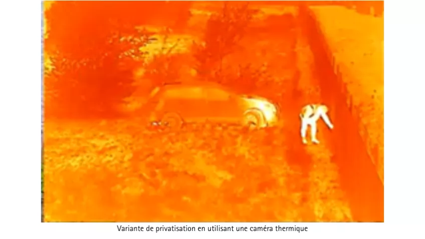 Montage of thermal camera image