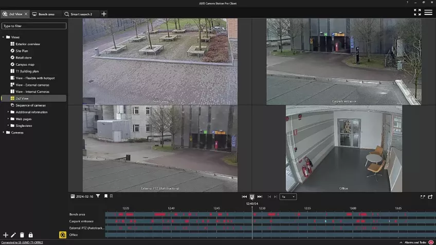 Enhanced playback and search in AXIS Camera Station