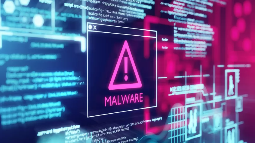 Malware, cybersecurity warning.
