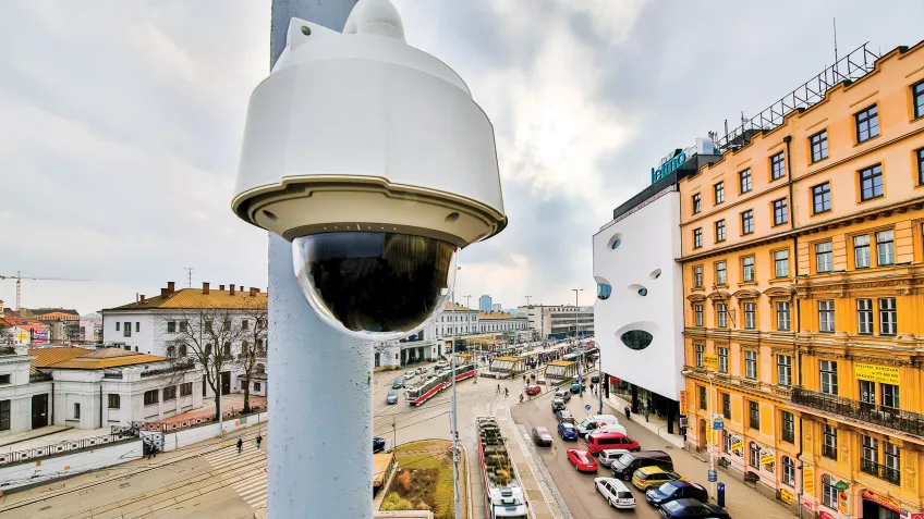 Camera overlooking city