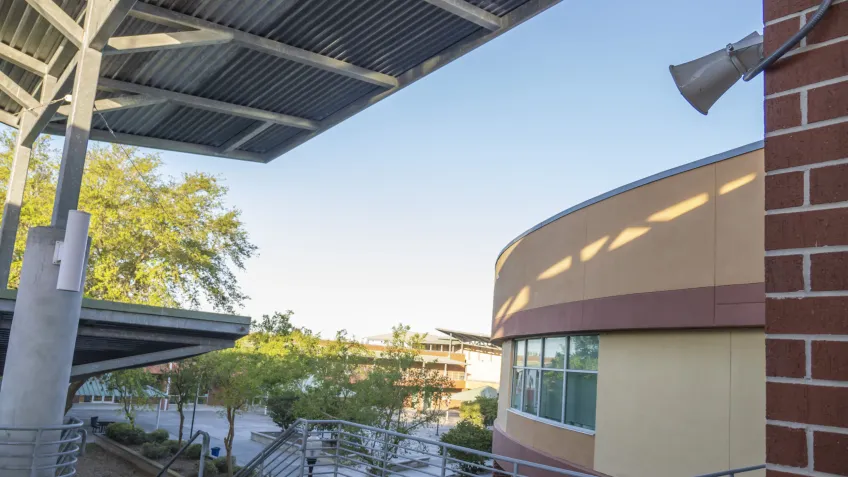 A smart outdoor PA system for schools