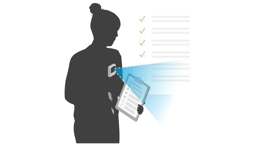 Body worn camera and liability aspects illustration