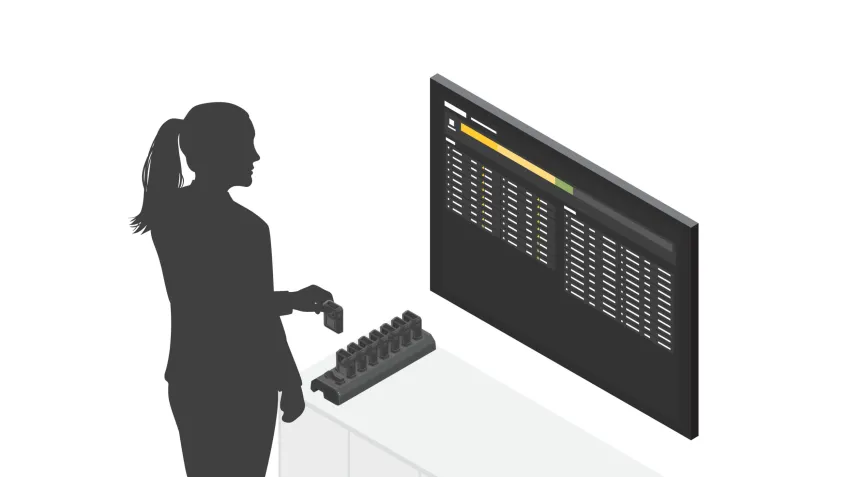 Illustration of ems body camera storage