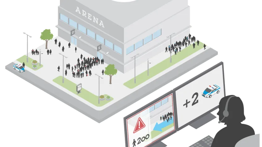 Illustration of crowd management