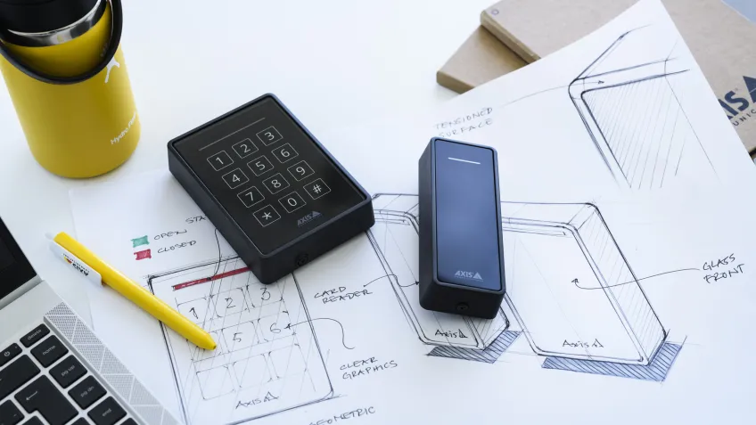 Commercial door access control design sketch